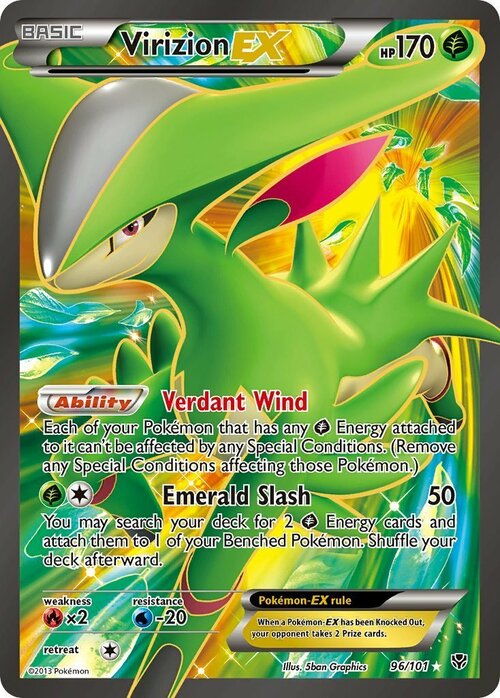 Virizion EX Card Front