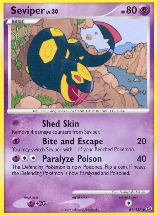 Seviper Lv.30 Card Front