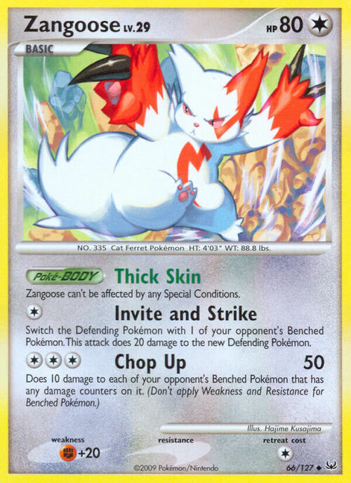 Zangoose Lv.29 Card Front