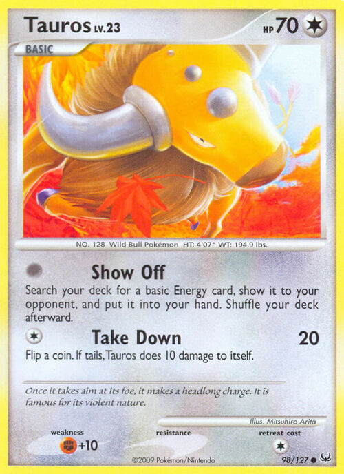 Tauros Lv.23 Card Front