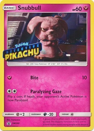 Snubbull Detective Pikachu Stamp Card Front