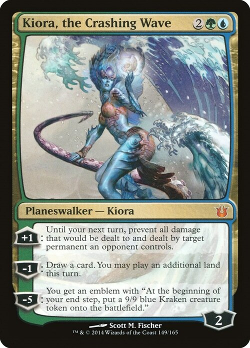 Kiora, the Crashing Wave Card Front