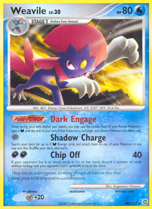 Weavile Lv.30 Card Front