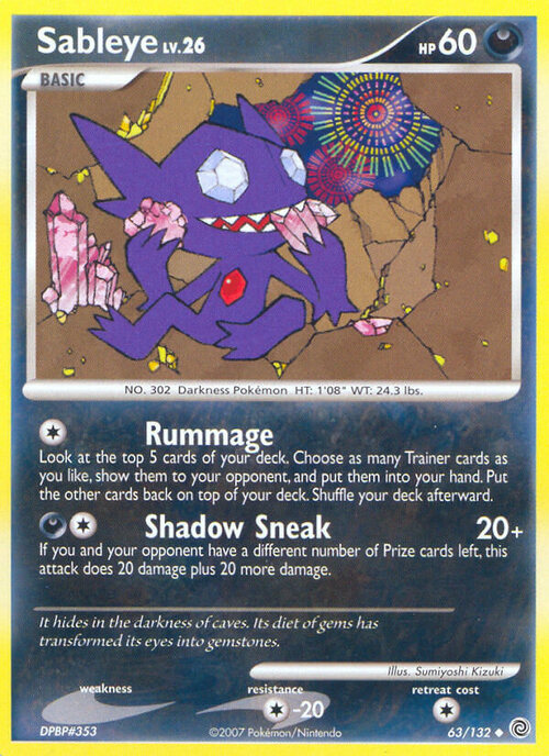 Sableye Lv.26 Card Front