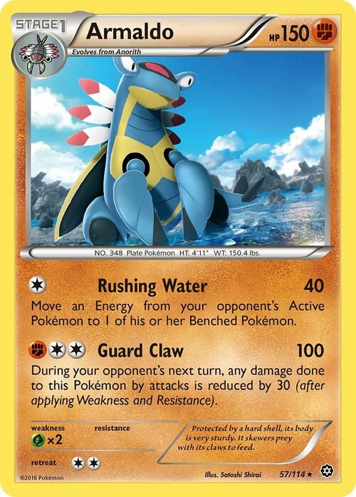 Armaldo [Rushing Water | Guard Claw] Card Front