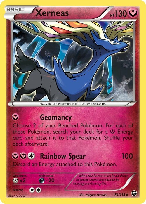 Xerneas [Geomancy | Rainbow Spear] Card Front