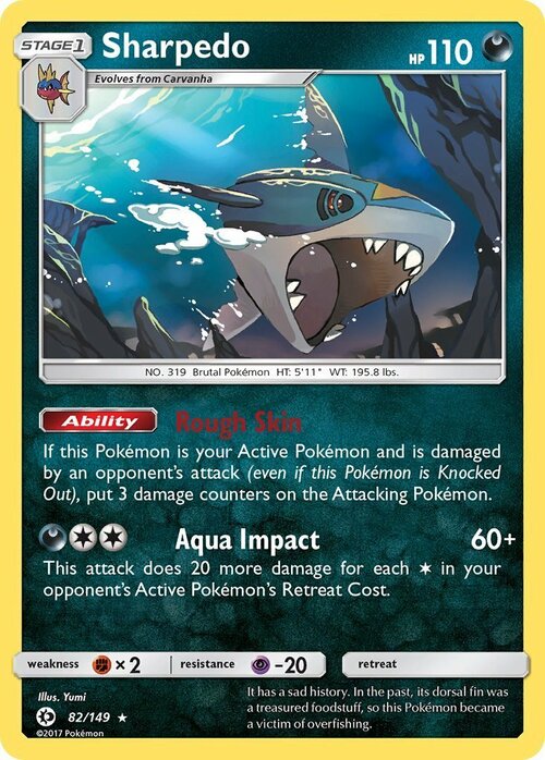 Sharpedo Card Front