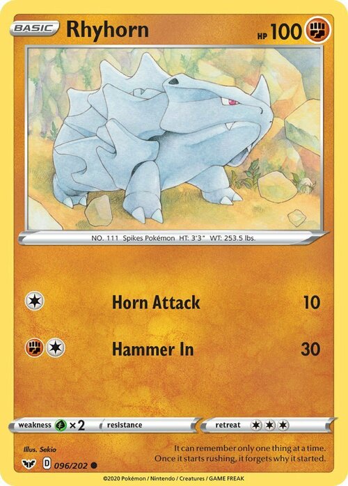 Rhyhorn Card Front