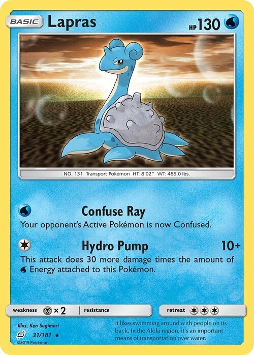 Lapras Card Front