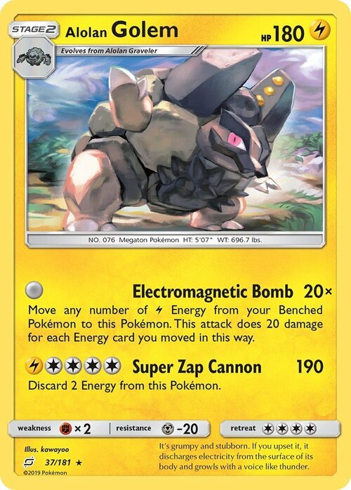 Alolan Golem Card Front