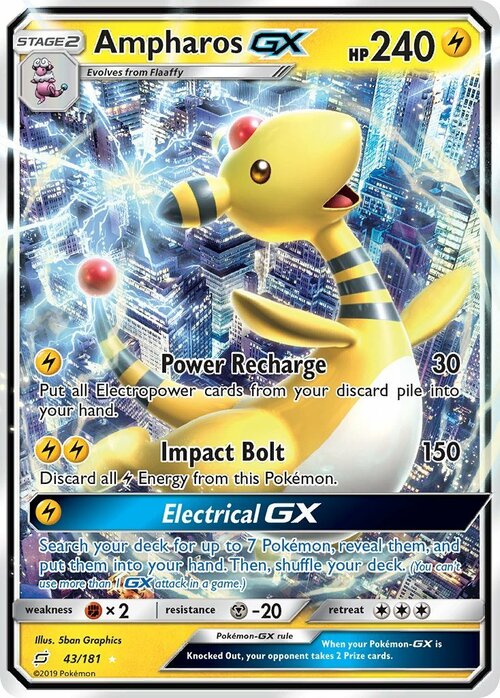 Ampharos GX Card Front