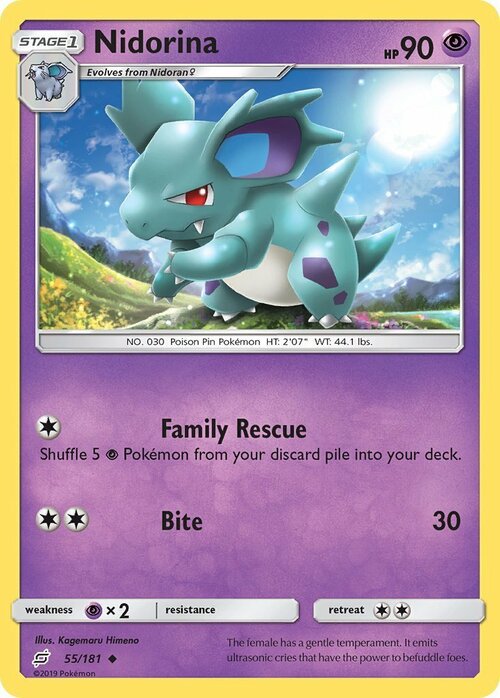 Nidorina Card Front