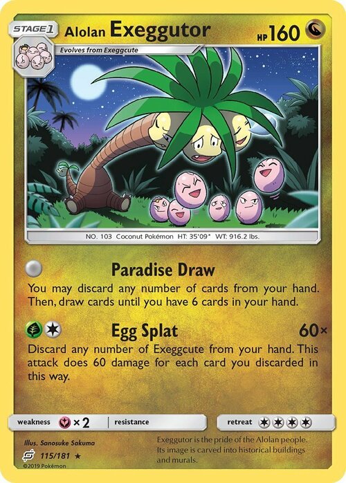 Alolan Exeggutor Card Front