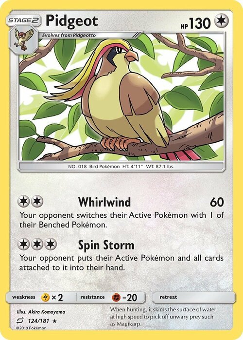 Pidgeot Card Front