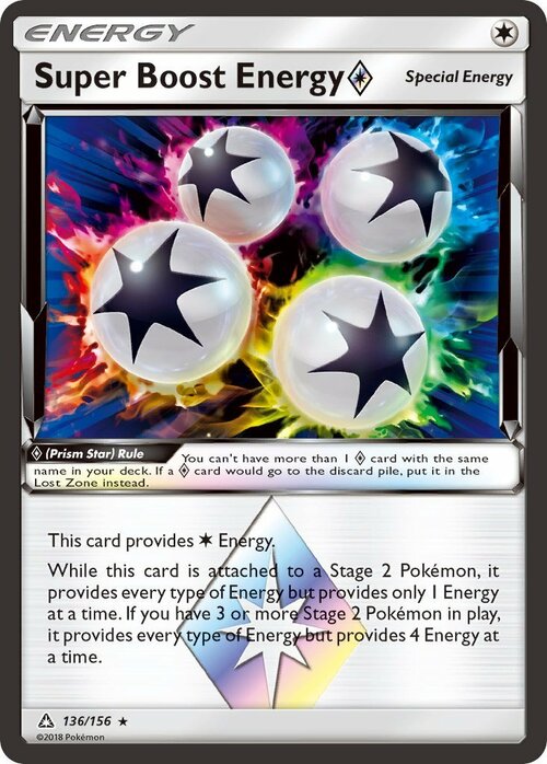 Super Boost Energy Prism Star Card Front