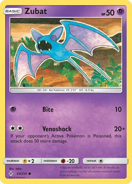 Zubat Card Front