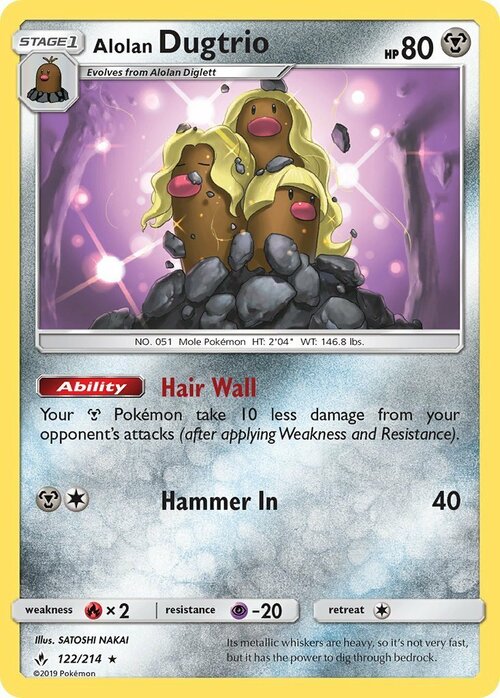 Alolan Dugtrio Card Front