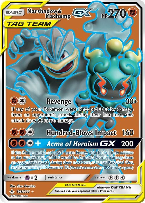 Marshadow & Machamp GX Card Front