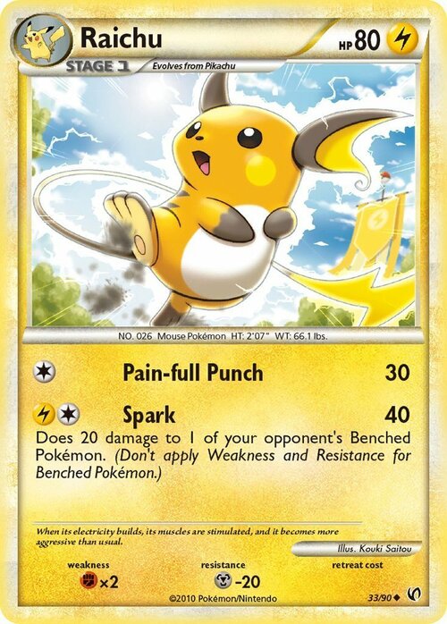 Raichu Card Front