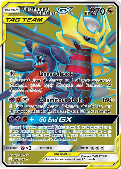 Garchomp & Giratina GX Card Front