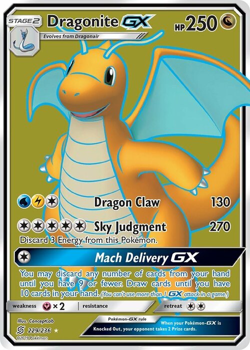 Dragonite GX Card Front