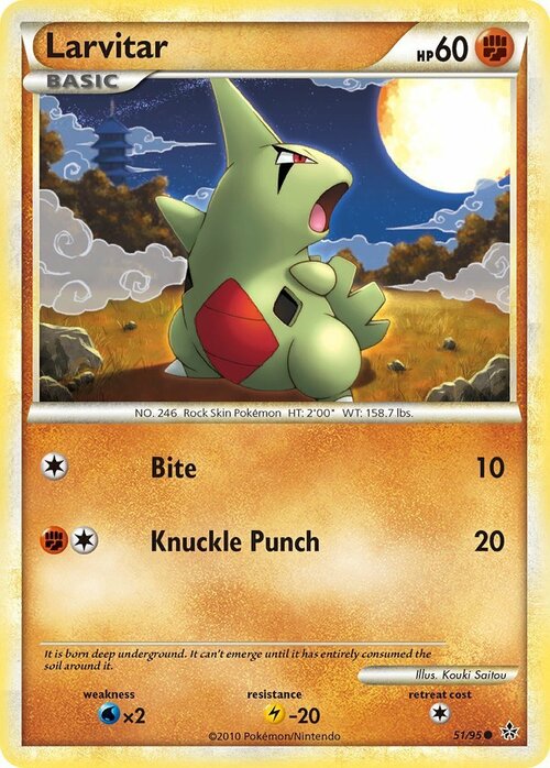 Larvitar Card Front