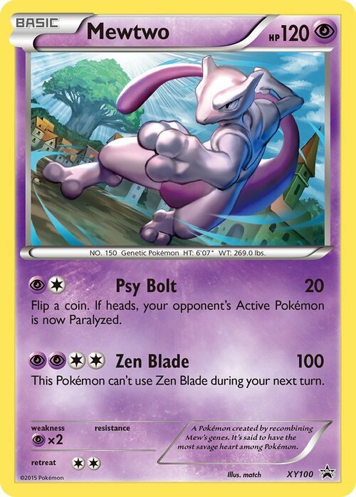 Mewtwo #XY100 Card Front