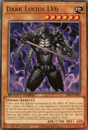 Dark Lucius LV6 Card Front