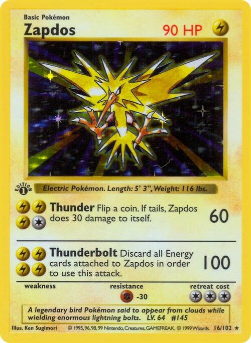 Zapdos Card Front