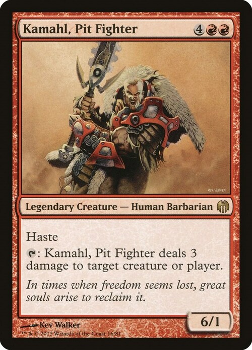 Kamahl, Pit Fighter Card Front