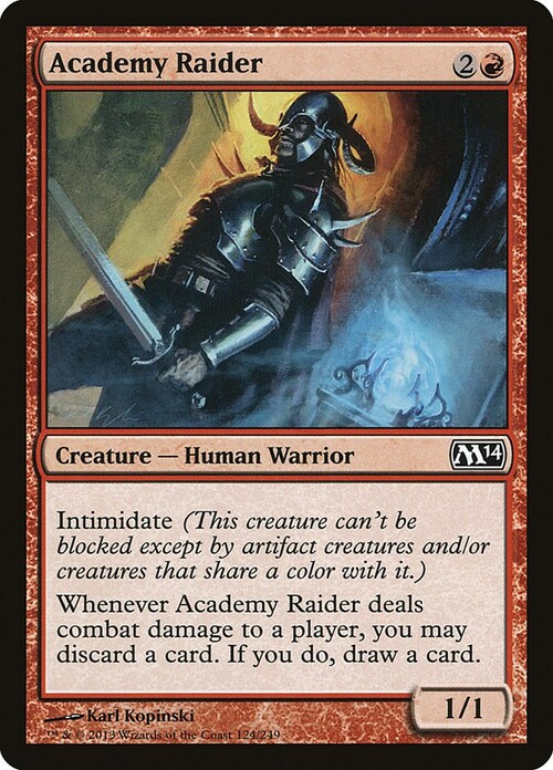 Academy Raider Card Front