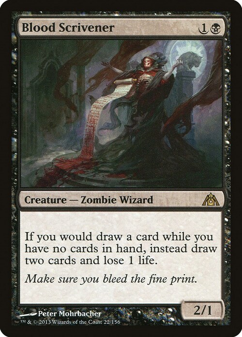 Blood Scrivener Card Front