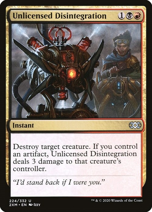 Unlicensed Disintegration Card Front