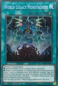 World Legacy Monstrosity Card Front