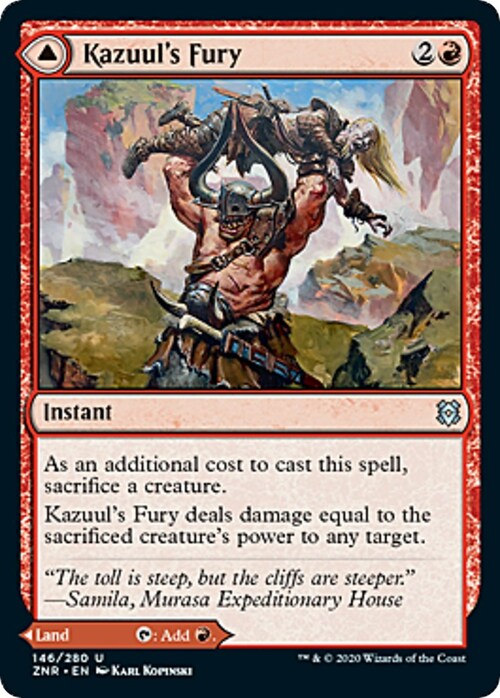 Kazuul's Fury // Kazuuls Cliffs Card Front