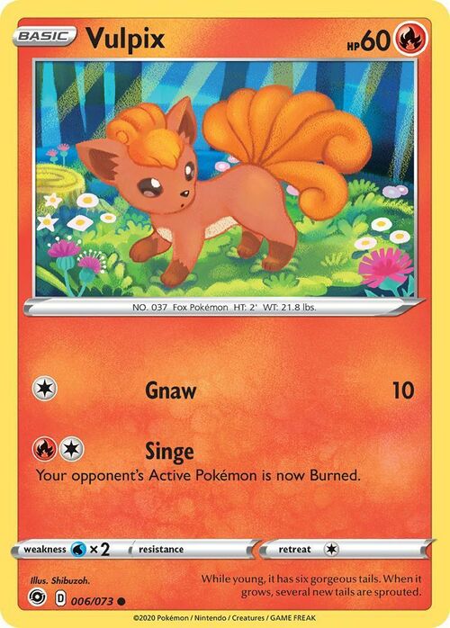 Vulpix Card Front