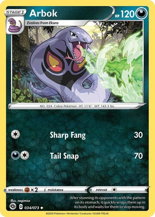 Arbok Card Front