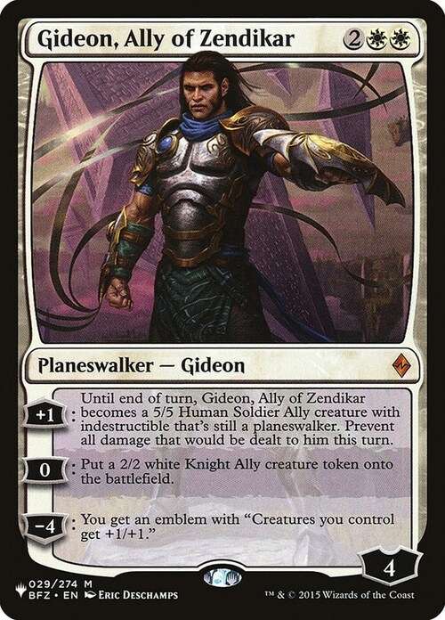 Gideon, Ally of Zendikar Card Front