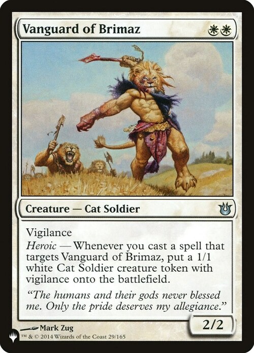 Vanguard of Brimaz Card Front