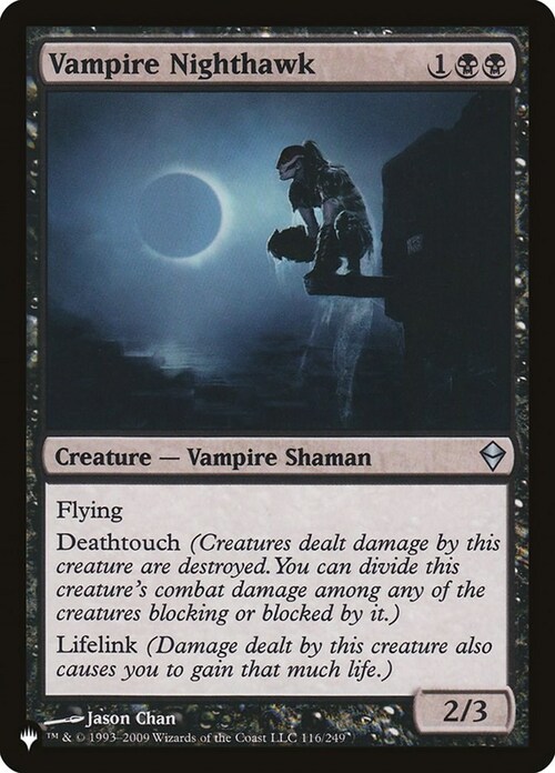 Vampire Nighthawk Card Front