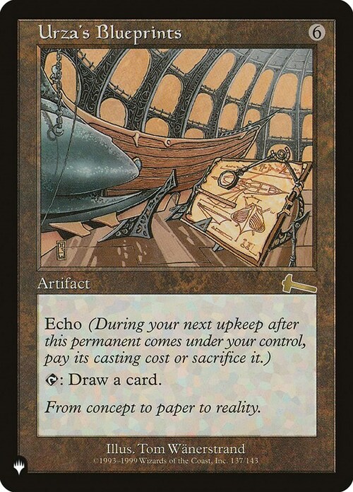 Urza's Blueprints Card Front