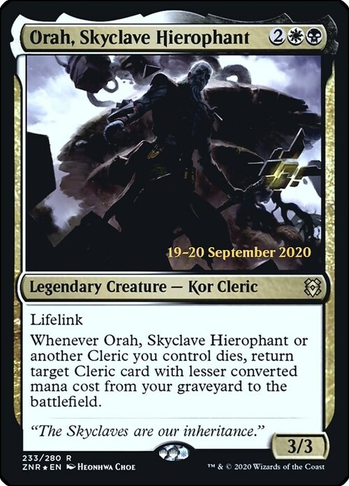 Orah, Skyclave Hierophant Card Front