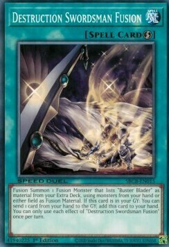 Destruction Swordsman Fusion Card Front