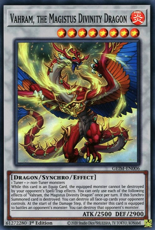 Vahram, the Magistus Divinity Dragon Card Front