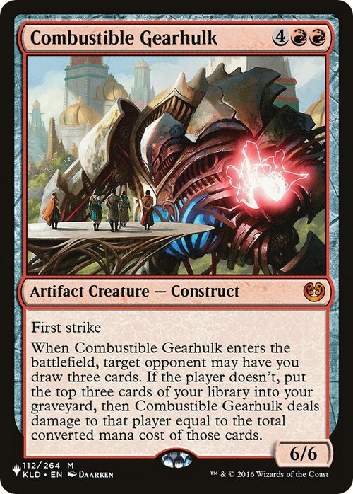 Combustible Gearhulk Card Front