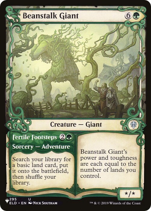 Beanstalk Giant // Fertile Footsteps Card Front