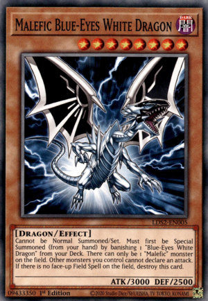 Malefic Blue-Eyes White Dragon Card Front