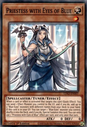 Priestess with Eyes of Blue Card Front