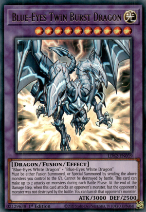 Blue-Eyes Twin Burst Dragon Card Front