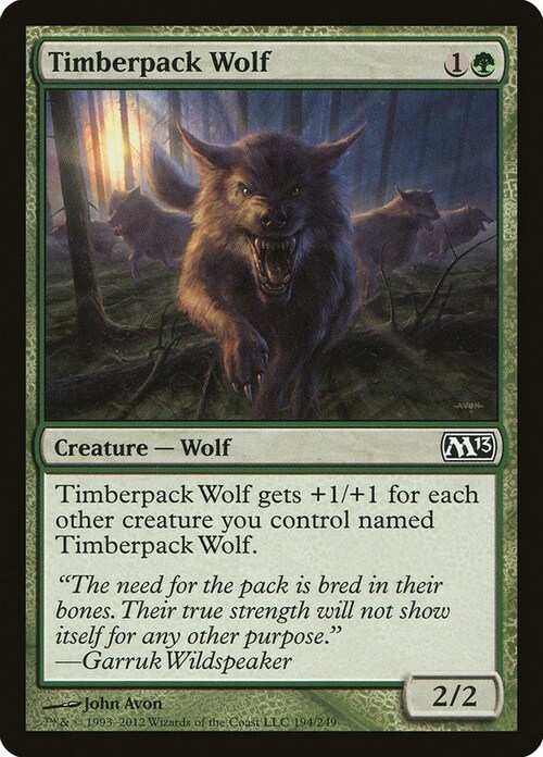 Timberpack Wolf Card Front